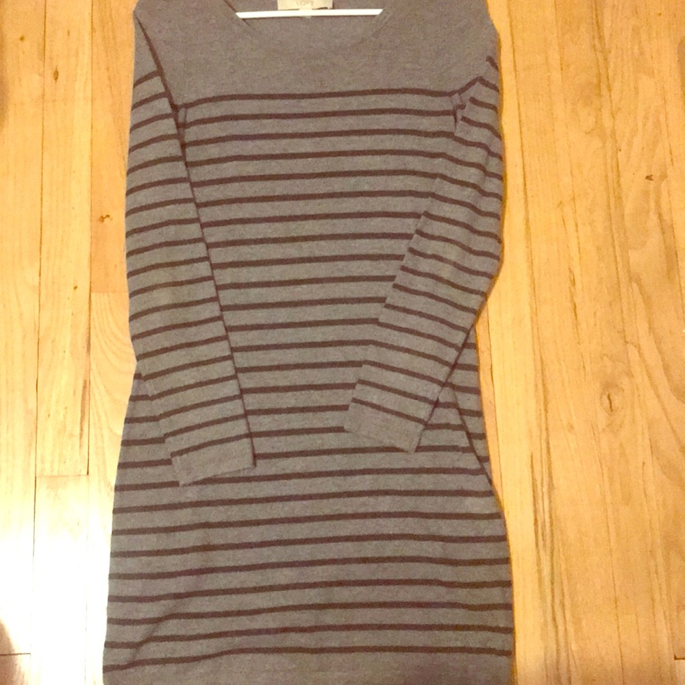 Stripe sweater dress
